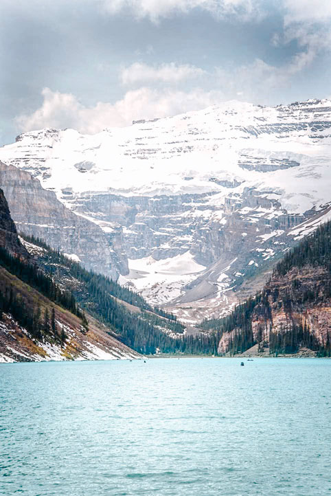 Glacier at Lake Louise in banff National Park Canada