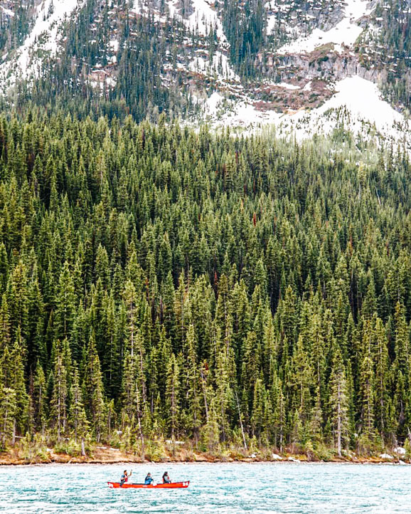 Canoeing on Lake Louise