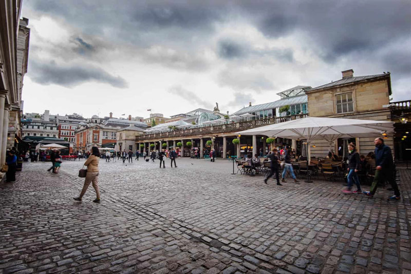 Outside of Covent Garden Market London