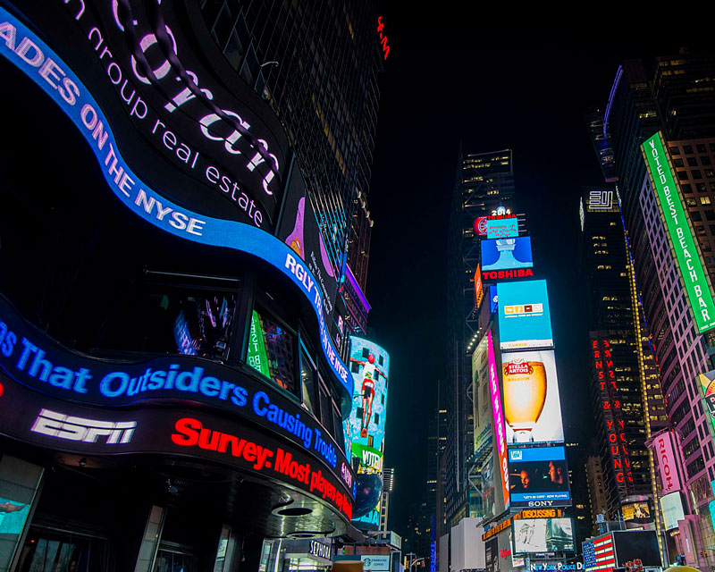 Times Square at night