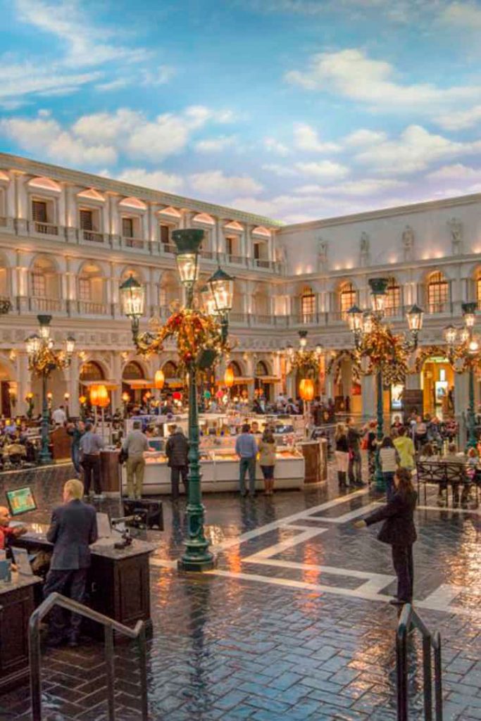 The Venetian Hotel decorated for Christmas Las Vegas