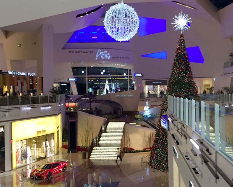 Las Vegas hotel decorated for Christmas