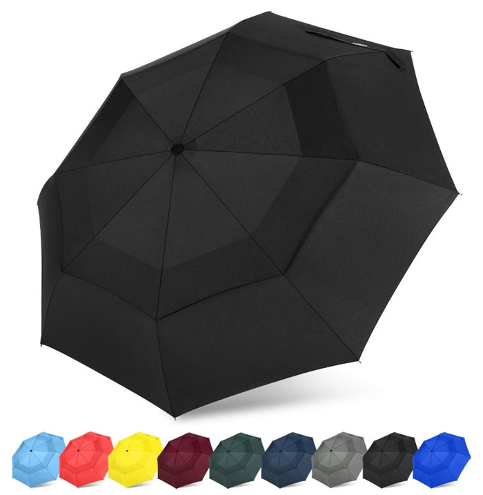Black travel umbrella