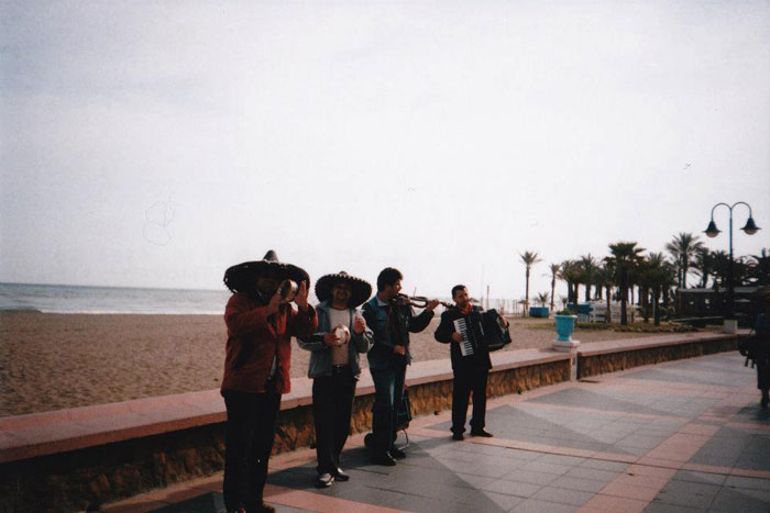 Band by the beach Spain