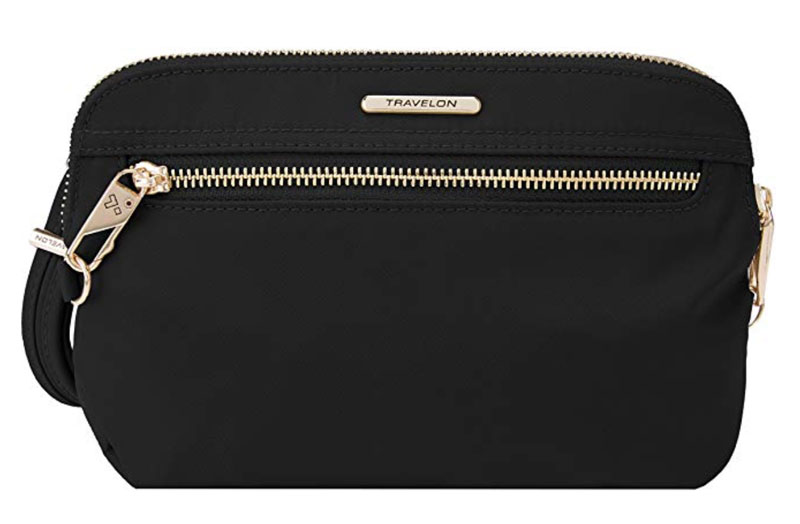 Black crossbody purse for travel