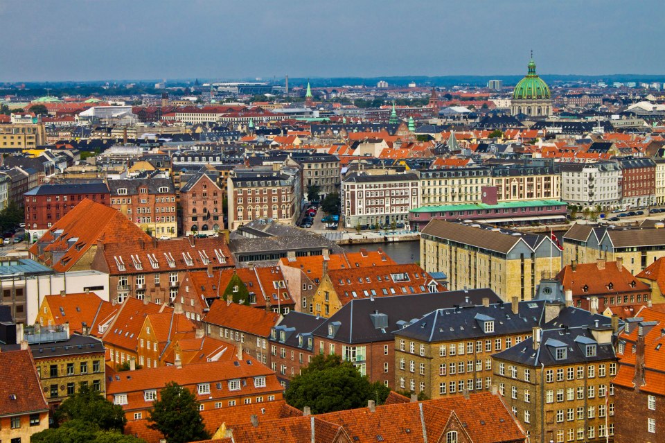 View over Copenhagen from Our Saviour's Church in Copenhagen