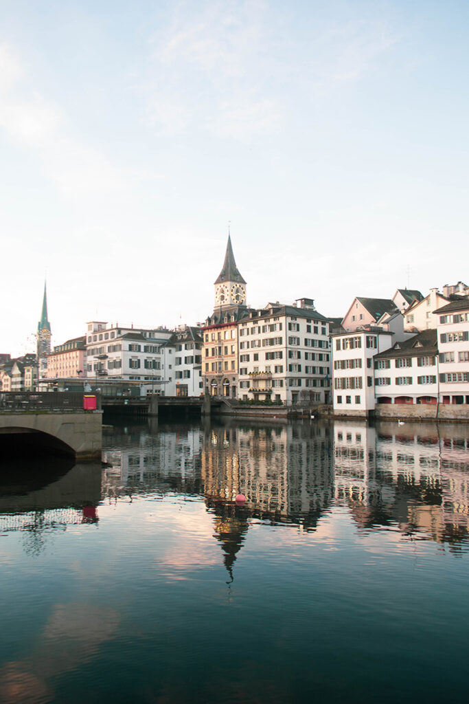 Downtown Zurich and Lake Zurich