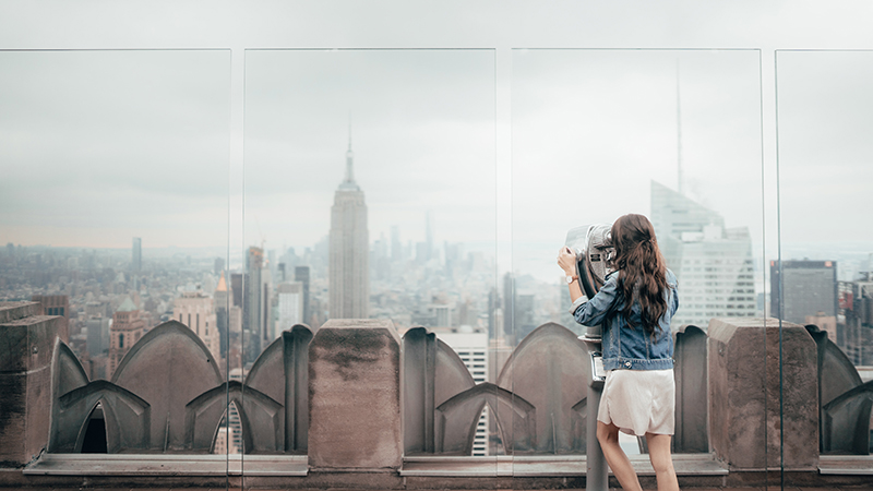 View over NYC From Top of the Rock: First Time Solo Female Travel Destinations