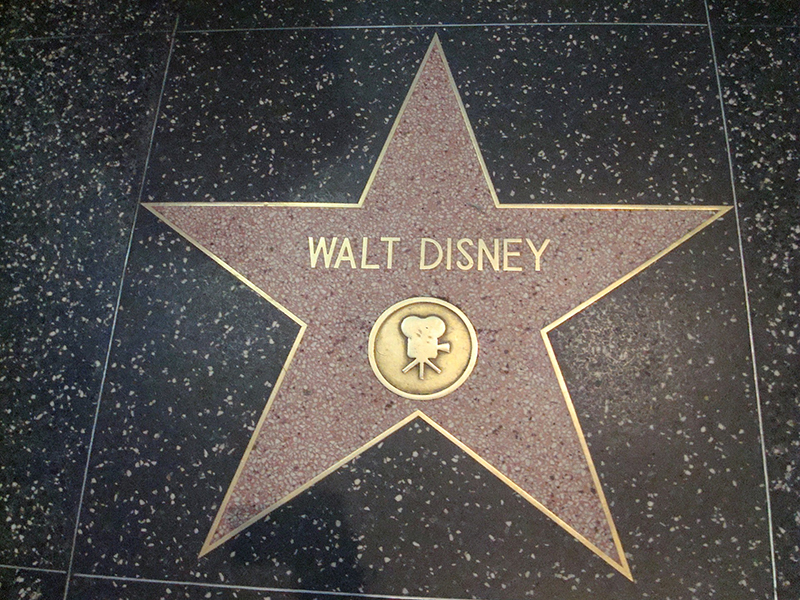 Walt Disney's Star on the Hollywood Walk of Fame