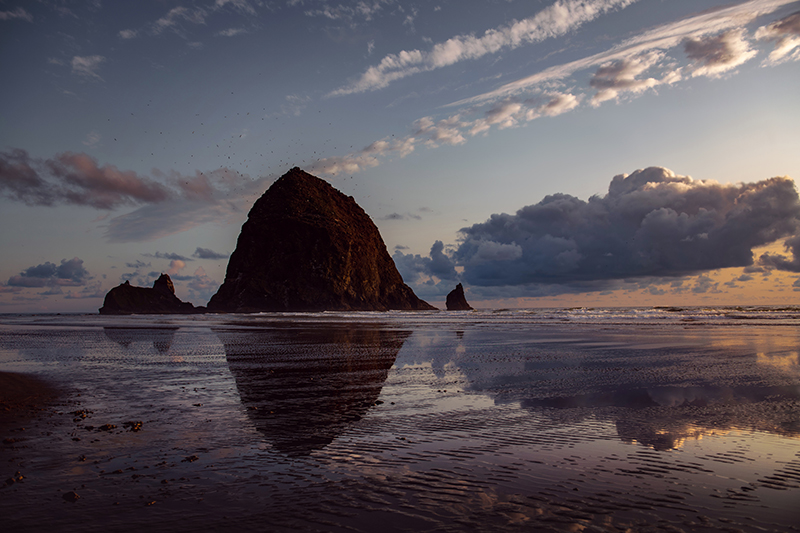 Cannon Beach Oregon at sunset